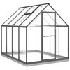 vidaXL Gew&auml;chshaus mit Fundamentrahmen Anthrazit 224x169x202 cm Alu