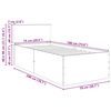 vidaXL Bettrahmen Braun Eichen-Optik 75 x 190 cm Holzwerkstoff