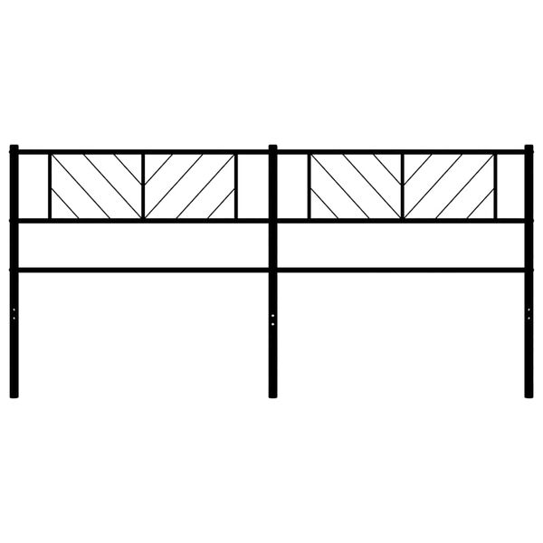 vidaXL Kopfteil Metall Schwarz 180 cm