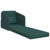 vidaXL Schlafsofa 60cm Dunkelgr&uuml;n Stoff