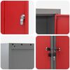 vidaXL Werkzeugschrank mit Regal Rot und Grau 55 x 55 x 55 cm