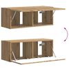 vidaXL TV-Wandregal-Set Wandmontiert 6 pcs Artisan-Eiche