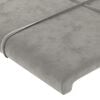 vidaXL Kopfteil mit Ohren Hellgrau 147x16x118/128 cm Samt