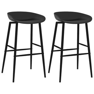 vidaXL Barhocker 2 Stk. Schwarz
