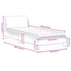 vidaXL Bett mit Matratze "Dover" Schwarz 90x190 cm Stoff