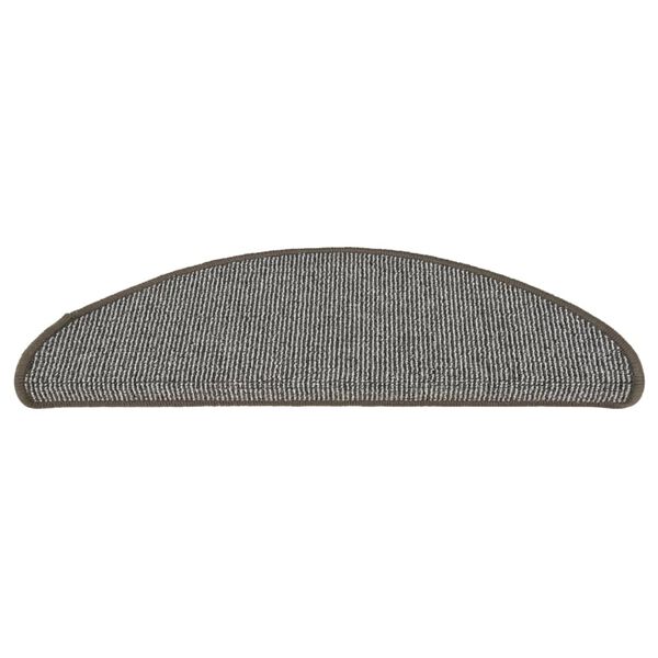 vidaXL Stufenmatten 15 Stk. 65x21x4 cm Grau Halbrund Gro&szlig;