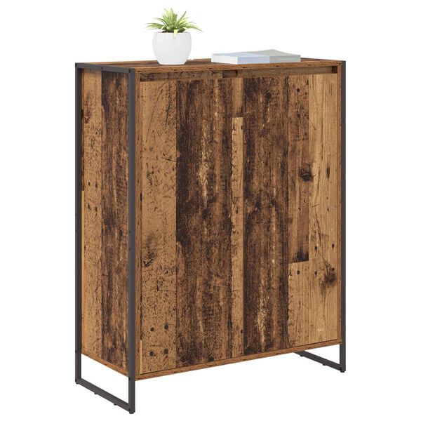 vidaXL Schuhschrank mit T&uuml;r Altholz 79 x 36 x 100 cm Holzwerkstoff