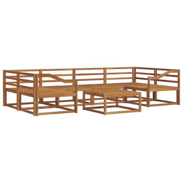 vidaXL Outdoor-Sofagarnitur 7 pcs Natur Massivholz Akazie