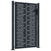 vidaXL Gartentor Anthrazit 100x150 cm Stahl Quadratisches Design