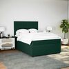 vidaXL Boxspringbett mit Matratze Dunkelgr&uuml;n 140x200 cm Samt