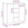 vidaXL Sideboard mit Schubladen Schwarz Eichen-Optik 100,5x35x98,5 cm