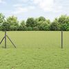 vidaXL Zaun mit Pfosten Grau 0,6 x 10 m Stahl und PVC