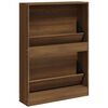 vidaXL Schuhschrank Braun Eichen-Optik 59x17x81 cm Holzwerkstoff
