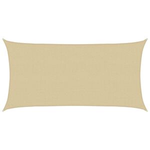 vidaXL Sonnensegel Beige 2 x 6 m HDPE