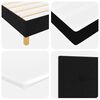 vidaXL Boxspringbett mit Matratze Schwarz 140 x 200 cm Stoff