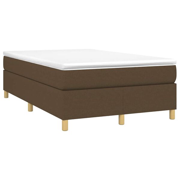 vidaXL Boxspringbett mit Matratze Dunkelbraun 120x190 cm Stoff