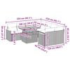 vidaXL 9-tlg. Garten-Sofagarnitur mit Kissen Schwarz Poly Rattan