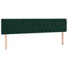 vidaXL Boxspringbett mit Matratze Dunkelgr&uuml;n 200x200 cm Samt