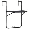 vidaXL Balkon-H&auml;ngetisch Schwarz 60x64x83,5 cm Kunststoff Rattan-Optik