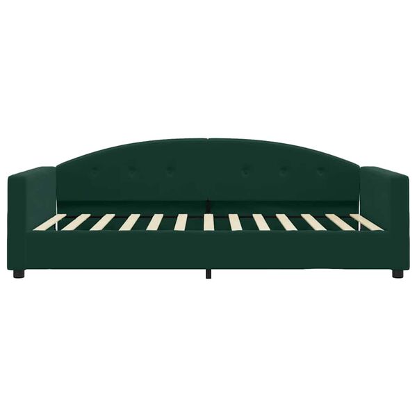vidaXL Tagesbett mit Matratze Dunkelgr&uuml;n 100x200 cm Samt