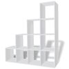 vidaXL Treppenregal B&uuml;cherregal 142 cm Wei&szlig;