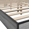 vidaXL Bettgestell Grau Sonoma 120x190 cm Holzwerkstoff und Metall
