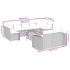 vidaXL 10-tlg. Garten-Sofagarnitur mit Kissen Grau Poly Rattan