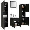 vidaXL Badm&ouml;bel-Set Schwarz Holzwerkstoff