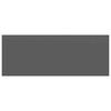 vidaXL Schweberegale 2 Stk. Hochglanz-Grau 60x23,5x3,8 cm MDF