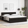 vidaXL Ottoman-Bett mit Matratzen & LEDs Schwarz 180x200 cm Kunstleder