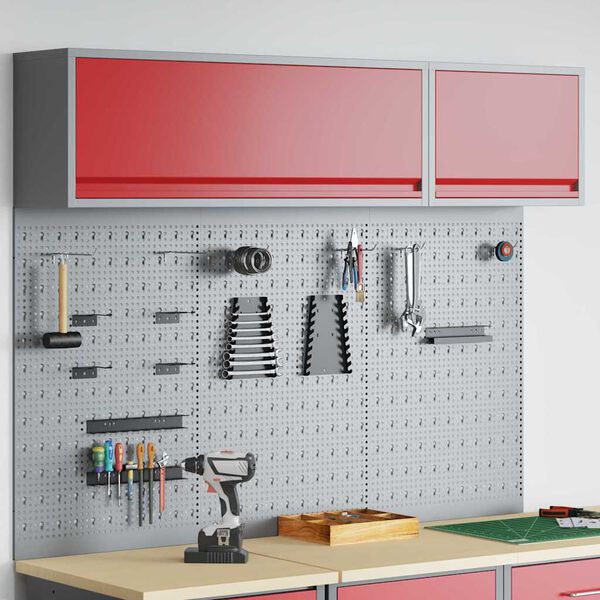 vidaXL Werkzeugschrank-Set 5 pcs Rot Pulverbeschichteter Stahl