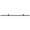 vidaXL Schiebet&uuml;rbeschlag-Set 213 cm Stahl Schwarz