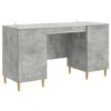 vidaXL Schreibtisch mit T&uuml;r Betongrau 142,5 x 50 x 75 cm Holzwerkstoff