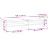 vidaXL Monitorständer Weiß 100x27x20 cm Holzwerkstoff