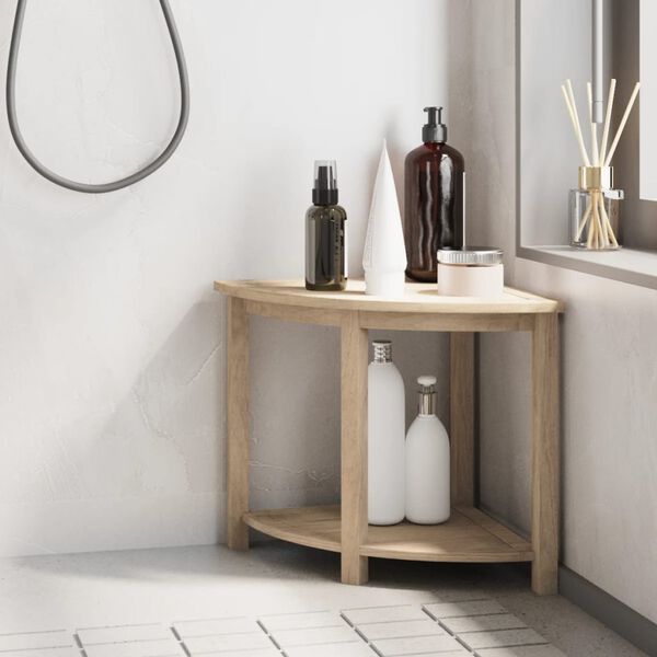 vidaXL Badezimmer-Beistelltisch 45x45x45 cm Massivholz Teak