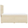 vidaXL Boxspringbett mit Matratze Creme 80x200 cm Stoff