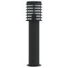vidaXL Wegeleuchten 3 Stk. Schwarz 60 cm Edelstahl
