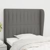 vidaXL Kopfteil mit Ohren Dunkelgrau 103x23x118/128 cm Stoff