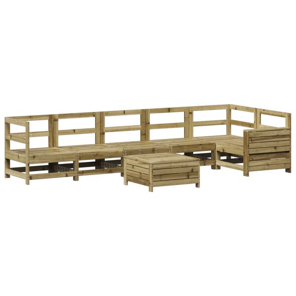 vidaXL 7-tlg. Garten-Sofagarnitur Kiefernholz Impr&auml;gniert