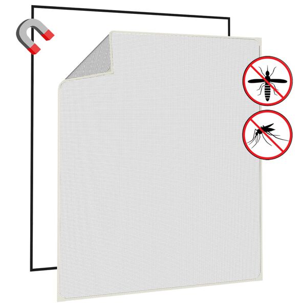 vidaXL Magnet-Insektenschutz f&uuml;r Fenster Wei&szlig; 120x140 cm