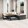 vidaXL Garten-Sofa-Set 13 pcs Schwarz und Creme 100 x 100 x 71 cm