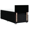 vidaXL Boxspringbett mit Matratze Schwarz 80x200 cm Stoff
