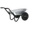 vidaXL Schubkarre Silber und Schwarz 124 x 73 x 65 cm Stahl