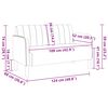 vidaXL Zweisitzer-Sofa Blau 109 cm Samt