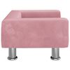 vidaXL Kindersofa Rosa 50x40x26,5 cm Samt