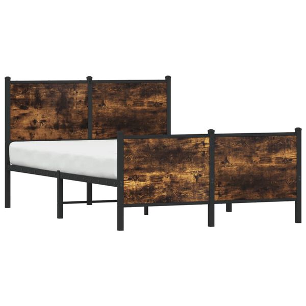 vidaXL Metallbett ohne Matratze R&auml;uchereiche 120x200 cm