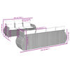 vidaXL 8-tlg. Garten-Sofagarnitur mit Kissen Beige Poly Rattan