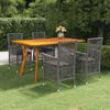 vidaXL 5-tlg. Garten-Essgruppe Grau