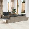 vidaXL Garten Essgruppe mit Kissen 8 pcs Grau und Braun