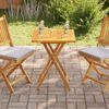 vidaXL Tischplatte Massivholz Teak 60&times;60&times;2,5 cm